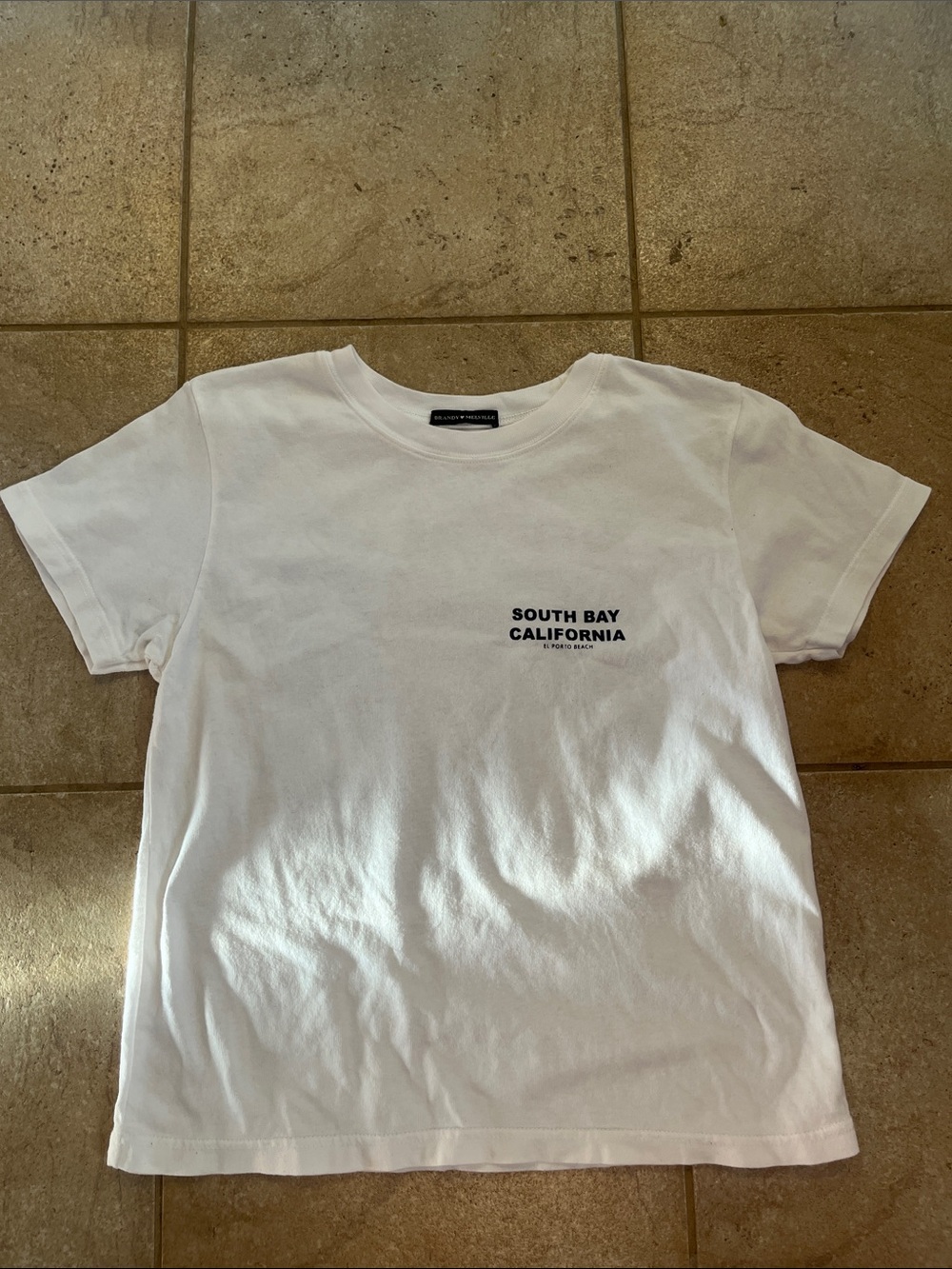 Brandy Melville White 'South Bay California' Graphic Tee